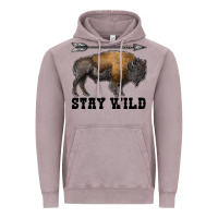 Vintage Zinc stay wild bison Vintage Hoodie - RanaPortraitStore