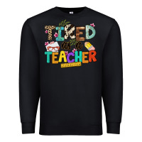 Black tired as a teacher Premium Sweatshirt - NancyCooperArtShop