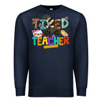 Navy tired as a teacher Premium Sweatshirt - NancyCooperArtShop