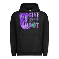 Give Cancer The Boot Purple Ribbon Urban Hoodie | Teevron