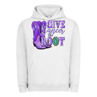 Pigment Lunar Rock Give Cancer the boot purple ribbon Urban Hoodie - NancyCooperArtShop