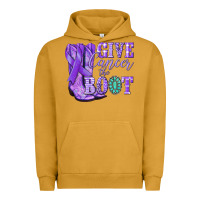 Pigment Peanut Butter Give Cancer the boot purple ribbon Urban Hoodie - NancyCooperArtShop