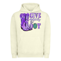 Pigment Pistachio Give Cancer the boot purple ribbon Urban Hoodie - NancyCooperArtShop