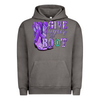 Pigment Tornado Give Cancer the boot purple ribbon Urban Hoodie - NancyCooperArtShop