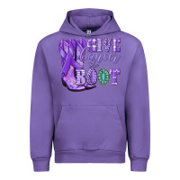 Tulip Give Cancer the boot purple ribbon Urban Hoodie - NancyCooperArtShop