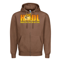 Chestnut hodl hold on for dear life dogecoin Zipper Hoodie - Jasminsmagicworld