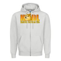 Dove Grey hodl hold on for dear life dogecoin Zipper Hoodie - Jasminsmagicworld