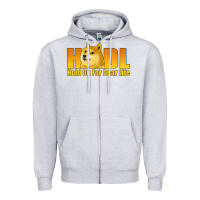 Heather Grey hodl hold on for dear life dogecoin Zipper Hoodie - Jasminsmagicworld