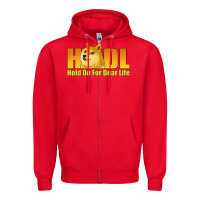 Red hodl hold on for dear life dogecoin Zipper Hoodie - Jasminsmagicworld