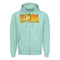 Seafoam hodl hold on for dear life dogecoin Zipper Hoodie - Jasminsmagicworld