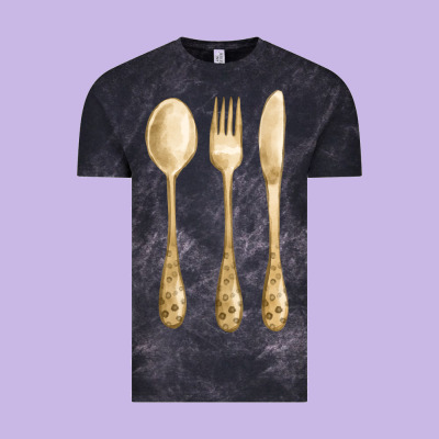 Spoon Fork Knife Fa Element Vintage Tee Designed By Fadigitalartstudio