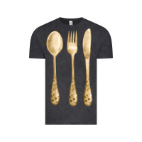 Vintage Black spoon fork knife fa element Vintage Tee - FaDigitalArtStudio