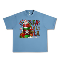 Pebble Blue fa la la la la christmas santa claus coffee cup Urban Heavy Tee - FaDigitalArtStudio