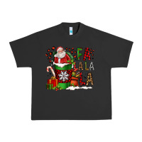 Pigment Black fa la la la la christmas santa claus coffee cup Urban Heavy Tee - FaDigitalArtStudio