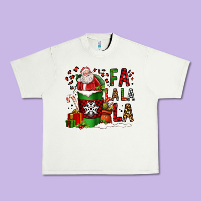 Fa La La La La Christmas Santa Claus Coffee Cup Urban Heavy Tee Designed By Fadigitalartstudio