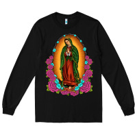 Black our lady of guadalupe Long Sleeve Tee - JahusDesignShop