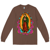 Chestnut our lady of guadalupe Long Sleeve Tee - JahusDesignShop