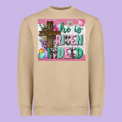 He Is Risen Indeed Tumbler Heavyweight Sweatshirt Designed By Neo Western