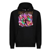 Black free spirit dream on dreamer Premium Hoodie - Artiststas