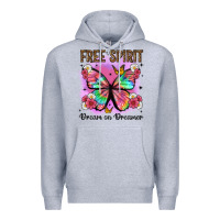 Heather Grey free spirit dream on dreamer Premium Hoodie - Artiststas