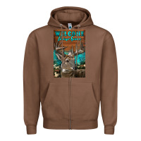 Chestnut Western Buck Deer Garden Zipper Hoodie - LillyAllenDesigns