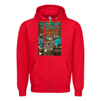 Red Western Buck Deer Garden Zipper Hoodie - LillyAllenDesigns