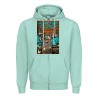 Seafoam Western Buck Deer Garden Zipper Hoodie - LillyAllenDesigns