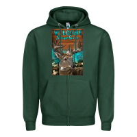 Sports Green Western Buck Deer Garden Zipper Hoodie - LillyAllenDesigns