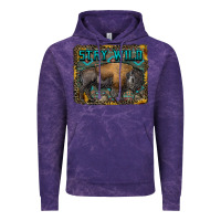 Cloud Purple stay wild aztec bison Vintage Hoodie - RanaPortraitStore