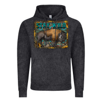 Vintage Black stay wild aztec bison Vintage Hoodie - RanaPortraitStore
