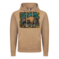 Vintage Coffee stay wild aztec bison Vintage Hoodie - RanaPortraitStore