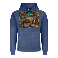 Vintage Denim stay wild aztec bison Vintage Hoodie - RanaPortraitStore