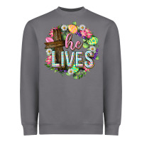 Storm He lives Easter with flowers Heavyweight Sweatshirt - Neo Western