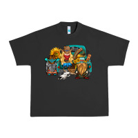 Pigment Black western Truck with gnomes Urban Heavy Tee - HRA Design Shop