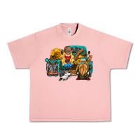 Salmon western Truck with gnomes Urban Heavy Tee - HRA Design Shop