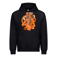 Black Kidney Cancer diva orange ribbon Urban Hoodie - NancyCooperArtShop
