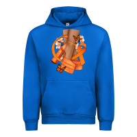 Cobalt Kidney Cancer diva orange ribbon Urban Hoodie - NancyCooperArtShop