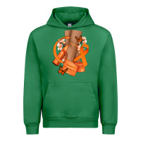 Emerald Kidney Cancer diva orange ribbon Urban Hoodie - NancyCooperArtShop