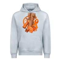 Heather Grey Kidney Cancer diva orange ribbon Urban Hoodie - NancyCooperArtShop