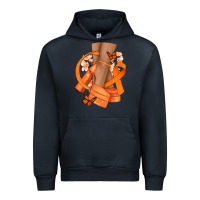 Navy Kidney Cancer diva orange ribbon Urban Hoodie - NancyCooperArtShop