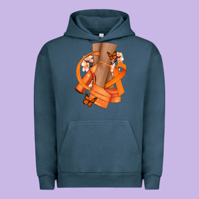 Kidney Cancer Diva Orange Ribbon Urban Hoodie Designed By Nancycooperartshop