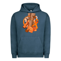 Pigment Midnight Navy Kidney Cancer diva orange ribbon Urban Hoodie - NancyCooperArtShop