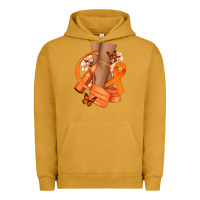 Pigment Peanut Butter Kidney Cancer diva orange ribbon Urban Hoodie - NancyCooperArtShop