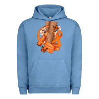 Pigment Pebble Blue Kidney Cancer diva orange ribbon Urban Hoodie - NancyCooperArtShop