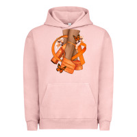 Pigment Salmon Kidney Cancer diva orange ribbon Urban Hoodie - NancyCooperArtShop