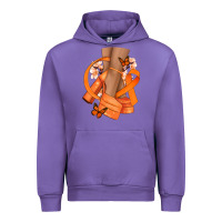 Tulip Kidney Cancer diva orange ribbon Urban Hoodie - NancyCooperArtShop