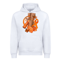 White Kidney Cancer diva orange ribbon Urban Hoodie - NancyCooperArtShop