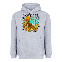 Heather Grey life is better with dogs Heavyweight Hoodie - NancyCooperArtShop