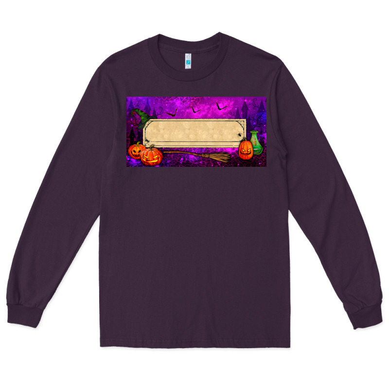 Halloween Witch Custom License Plate Long Sleeve Tee by BundleAndBundleShop | Teevron