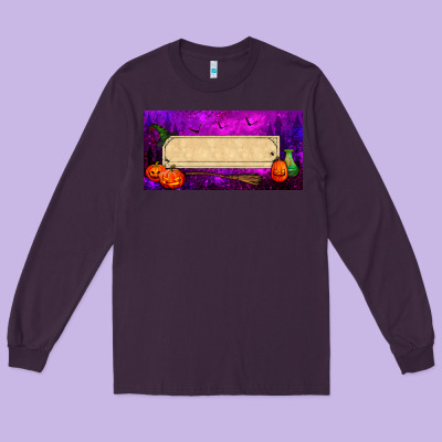 Halloween Witch Custom License Plate Long Sleeve Tee Designed By Bundleandbundleshop